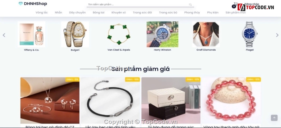 Source website,php,mysql,code web bán trang sức